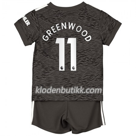 Manchester United Greenwood 11 Barn Bortedraktsett 2020-2021 Kortermet (+ Korte bukser)